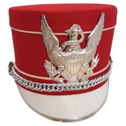 Majorette Shako Hat with Plume and Box