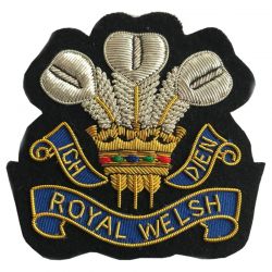 Royal Welsh Regiment Military Blazer Bullion Badge