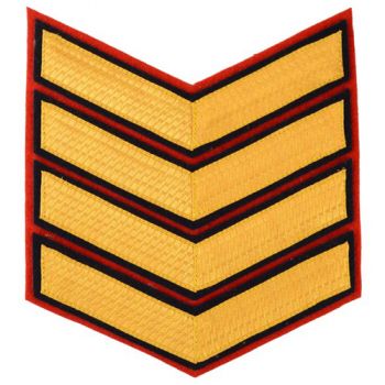 4 Bar Chevrons Drum Major, Service Stripe, Foot Guards