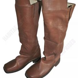 Brown Leather Handmade Tall Knee Flap Civil War Boots