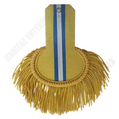 Marching Band Uniform Gold Bullion wire braid Trimming Epaulette
