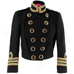 Ladies Black Cotton Officer's Braided Hussar Jacket