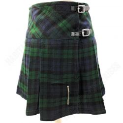 Ladies Scottish Mini kilt in Black Watch Tartan