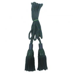 Silk Bagpipe Cords, Green Lanyards