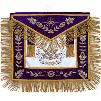 Masons Past Master Grand Lodge Masonic Apron Bullion Hand Embroidered