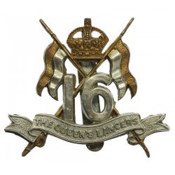 16th The Queen's Lancers Cap Badge - King's Crown