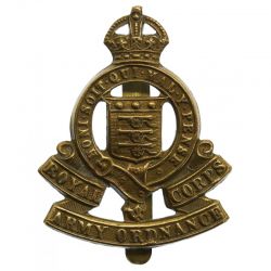 Royal Army Ordnance Corps RAOC Cap Badge - King's Crown