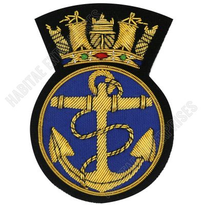 Royal Navy Embroidered  Bullion Blazer badge
