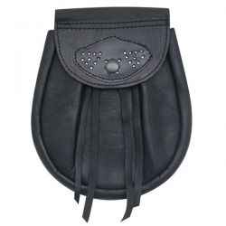 Ancient Style Black Leather Day Sporran