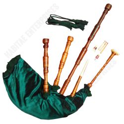 Rosewood Highland Green Bagpipe