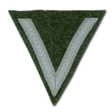 WW2 German Rank Chevron - 1 Stripe - Field Grey