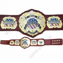 IWGP United States Belt in 4mm Zinc & Gold Plating Layered