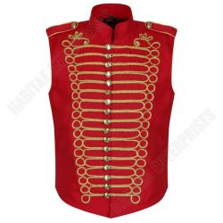 Mens Drummer Military Festival Hussar Waistcoat