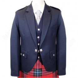 Navy Blue Piper Jacket & Vest