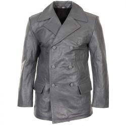 German Grey Leather U-Boat Jacket