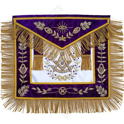 Masons Past Master Grand Lodge Masonic Apron Bullion Hand Embroidered