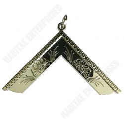 Worshipful Master Blue Lodge Officer Collar Jewel - Silver Metal