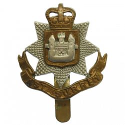 East Surrey Regiment Beret Badge - Queen's Crown