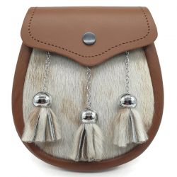 Chrome Tassels Brown Semi-Dress Sporran