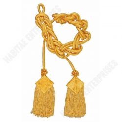 Priest Cincture with golden band Pure Viscose, Ivory White